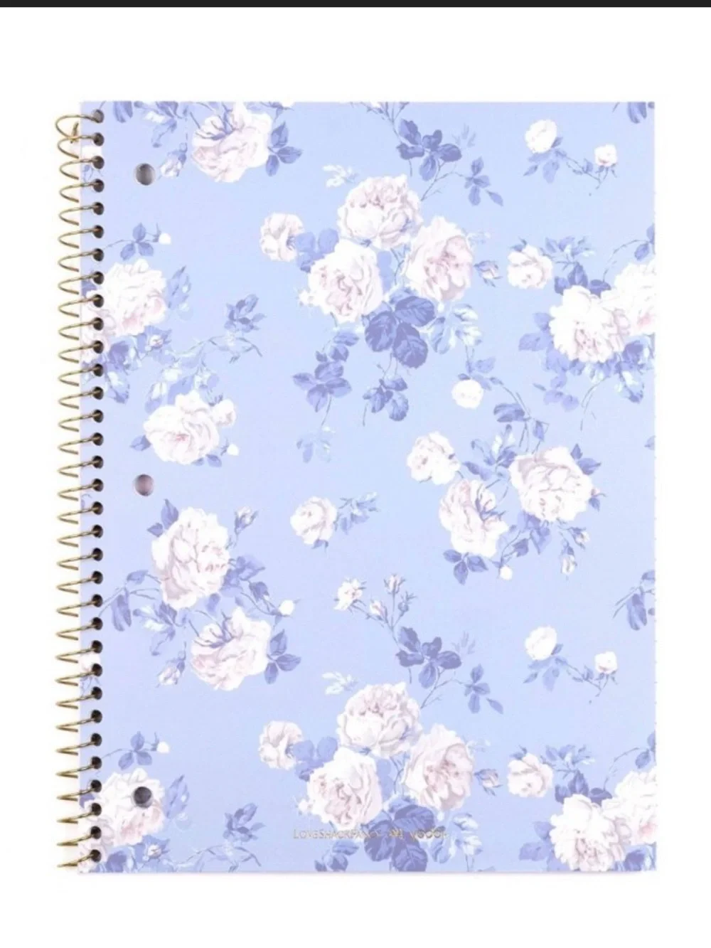 Loveshackfancy light blue floral Laptop Sleeve & Spiral Notebook NWT